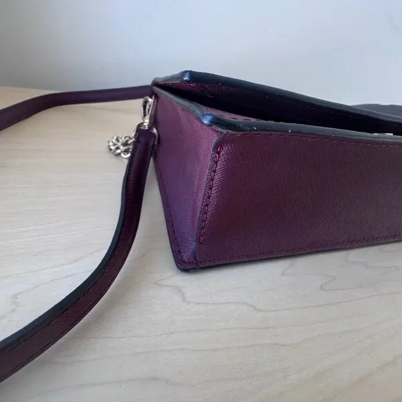 Kate Spade New York Cameron Dusk Buds Floral Crossbody – Burgundy/Black Multi - Picture 8 of 12